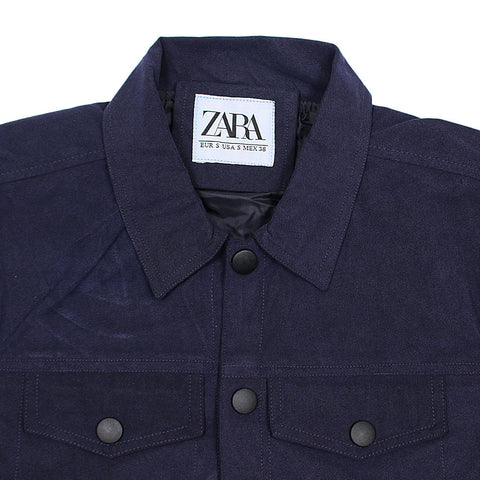 Skinny Fit collar navy bomber jacket