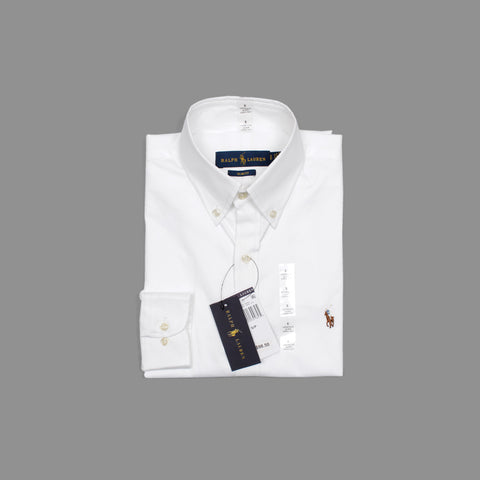 RL white Embroidered logo Oxford Shirt