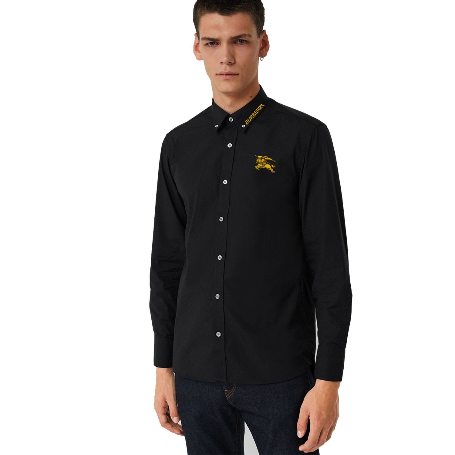 BRB  emb black oxford shirt (00156)