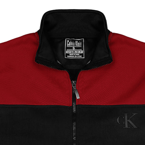 C-K  red black poly tracksuit