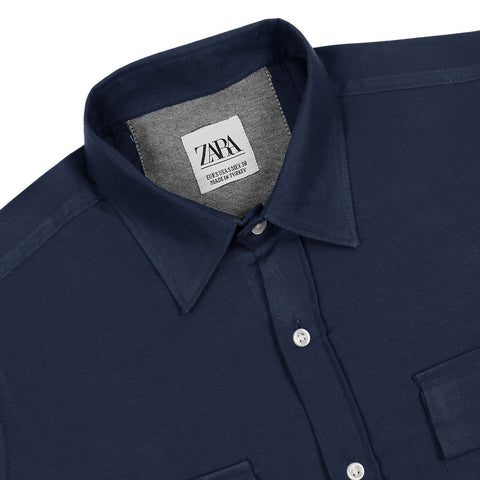 ZR premium front pockets Navy casual shirt (00264)