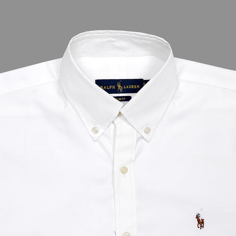 RL white Embroidered logo Oxford Shirt
