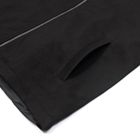ZR fur collar Black suede jacket (00218)