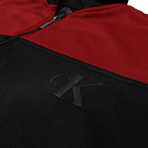 C-K  red black poly tracksuit
