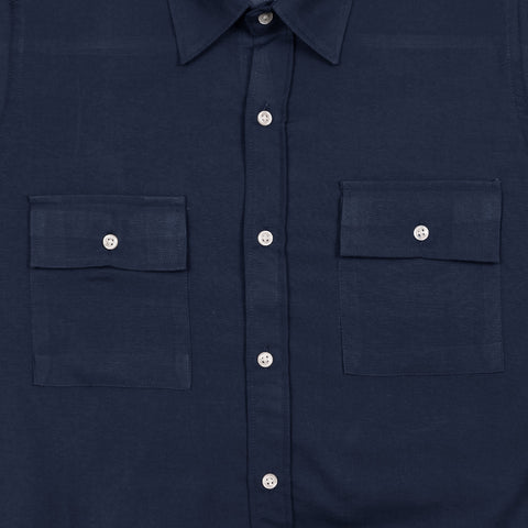 ZR premium front pockets Navy casual shirt (00264)