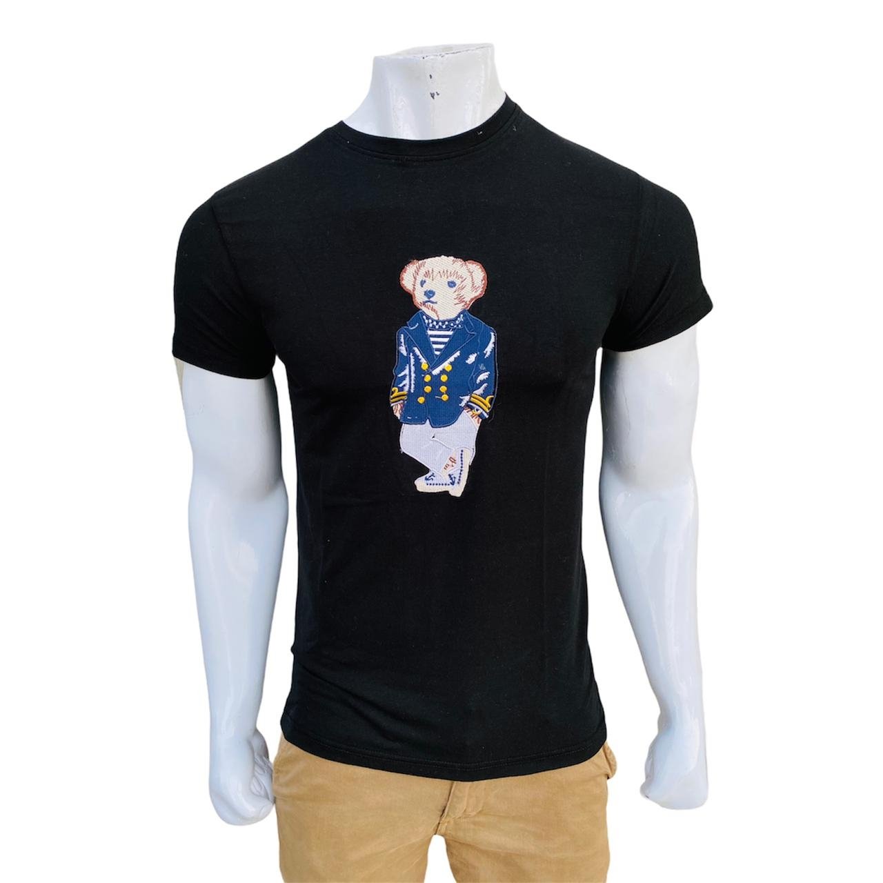 RL-bear black  slim fit T-Shirt