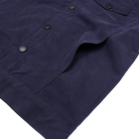 Skinny Fit collar navy bomber jacket