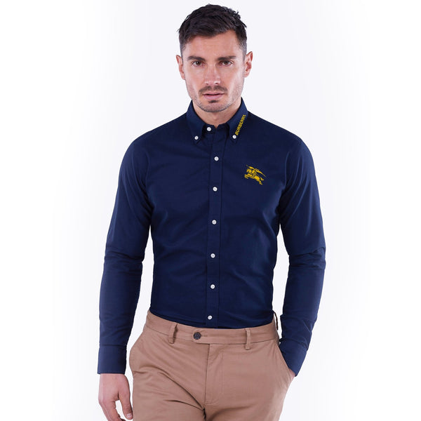 BRB  emb D- blue  oxford shirt