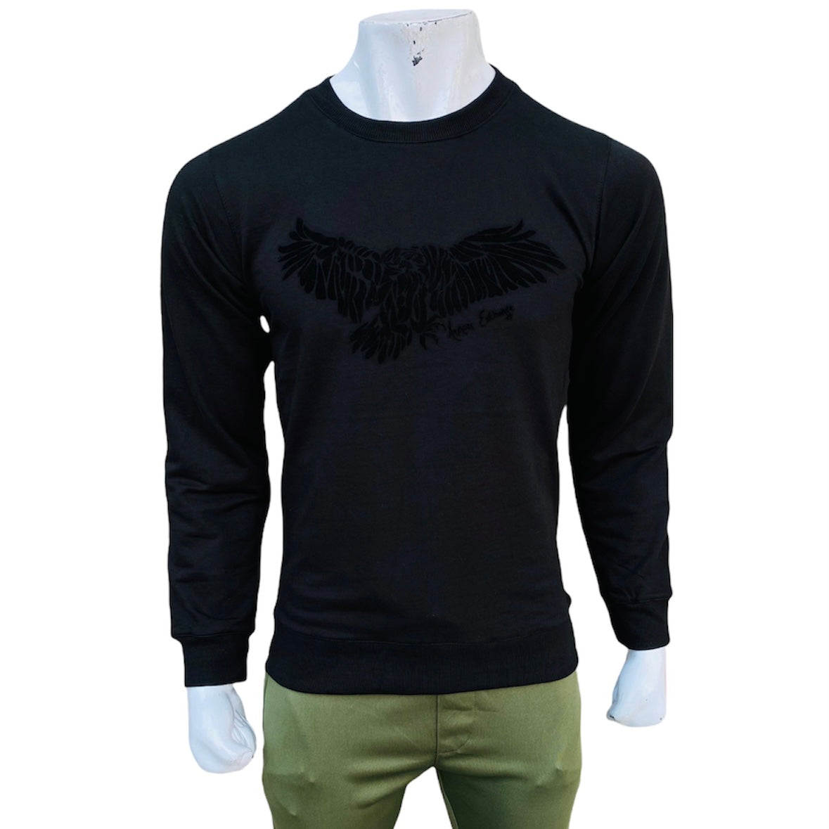 ARMN  terry  black sweatshirt (00234)