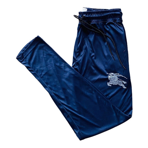 BRB-Printed navy poly trouser(00179)