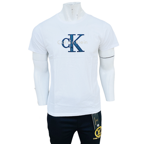 CK emb white  T-Shirt