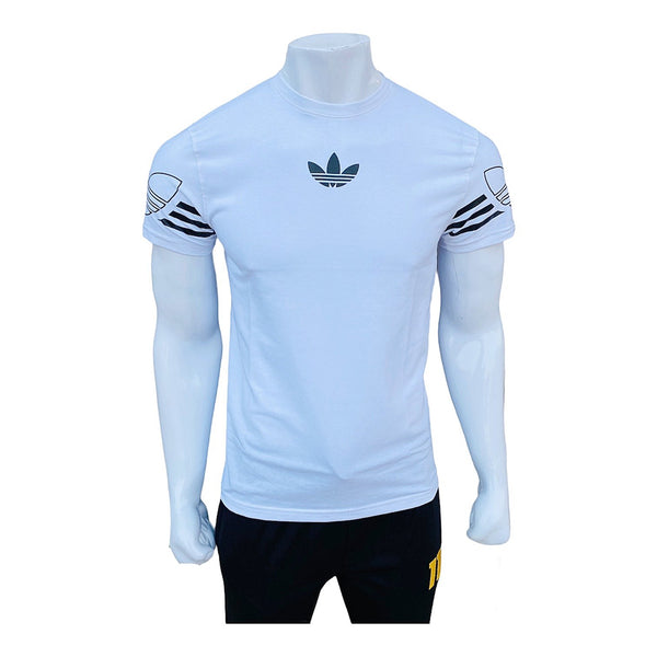 AD white printed slim fit T-Shirt