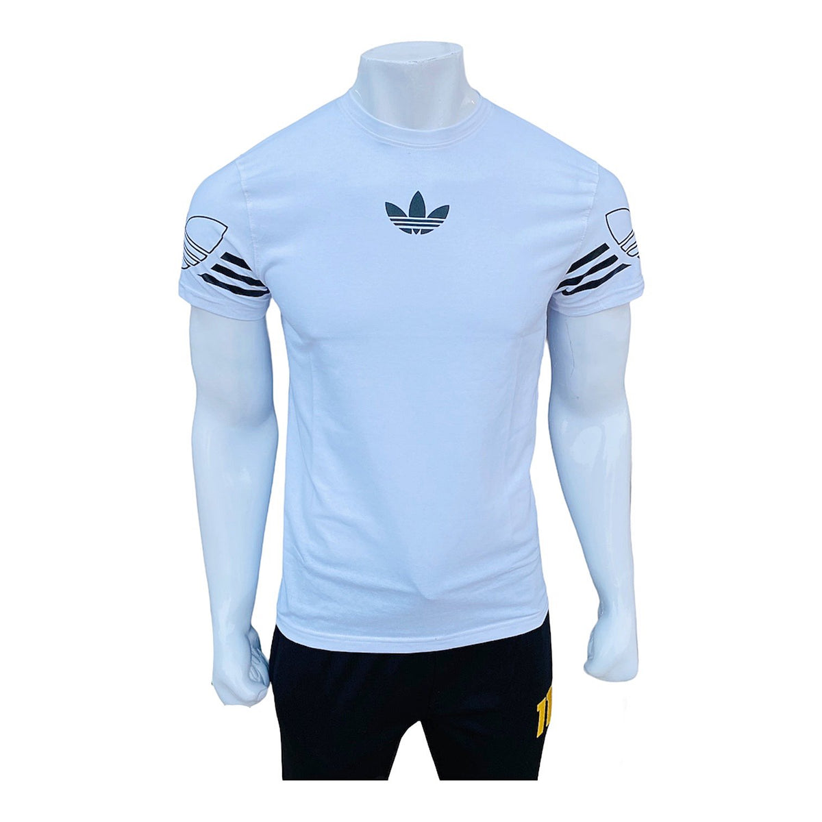 AD white printed slim fit T-Shirt
