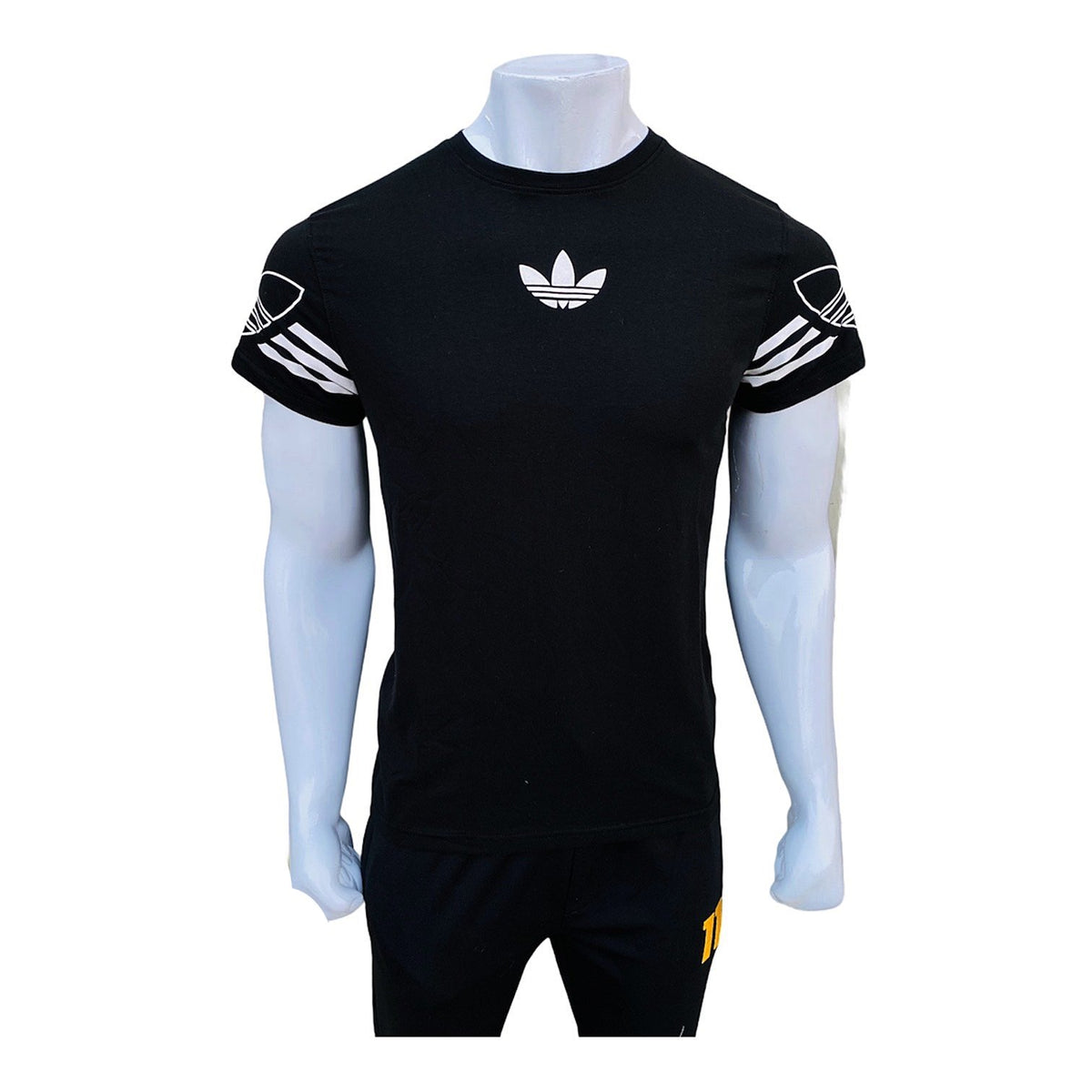 AD black printed slim fit T-Shirt