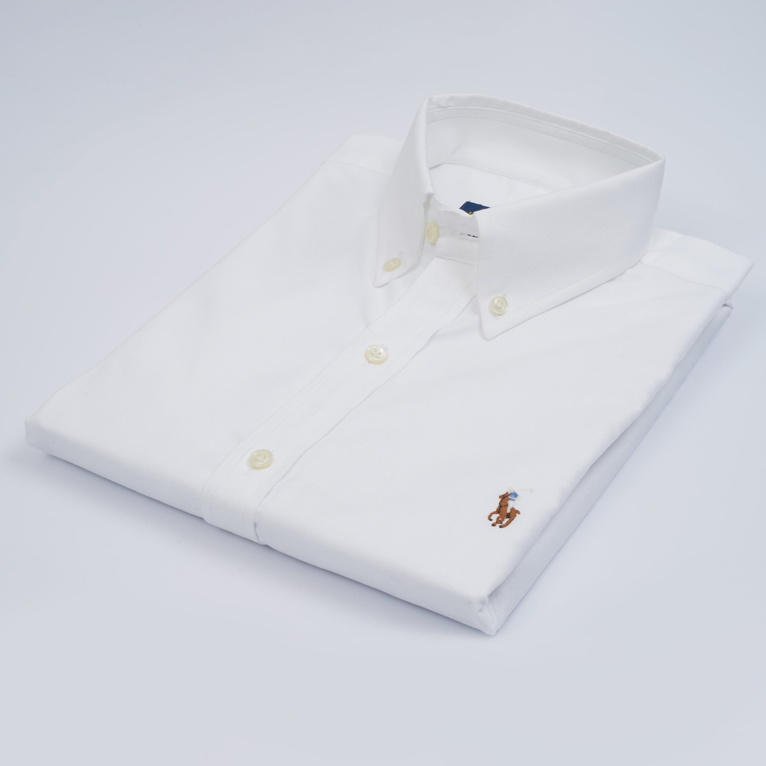 RL white Embroidered logo Oxford Shirt