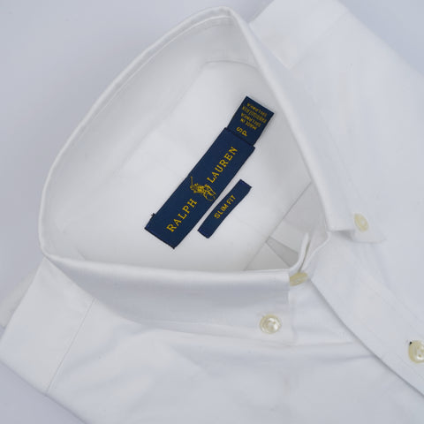 RL white Embroidered logo Oxford Shirt