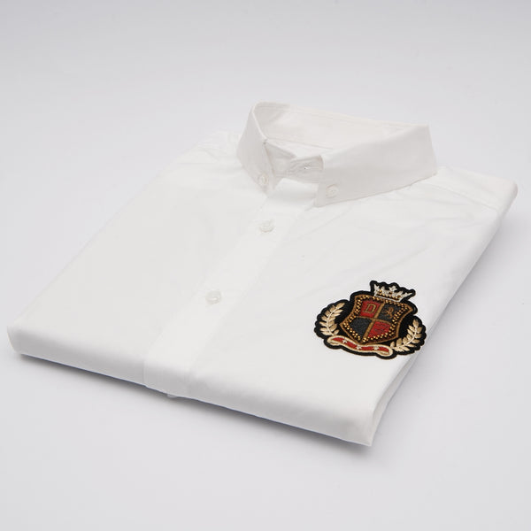 DG Emb white Oxford Shirt
