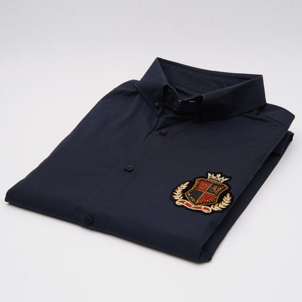 DG Emb navy Oxford Shirt