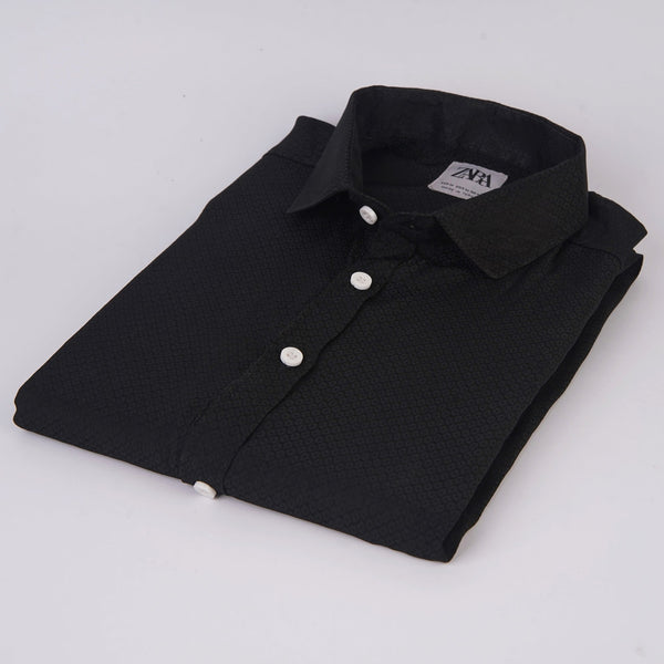 ZRA black self premium shirt (00242)