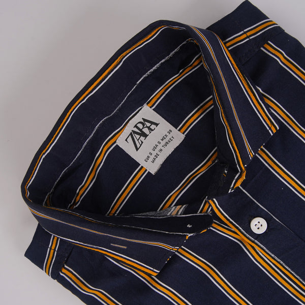 ZR linen premium blue casual shirt