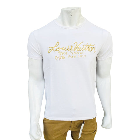 LVX EMB white slim fit T-Shirt