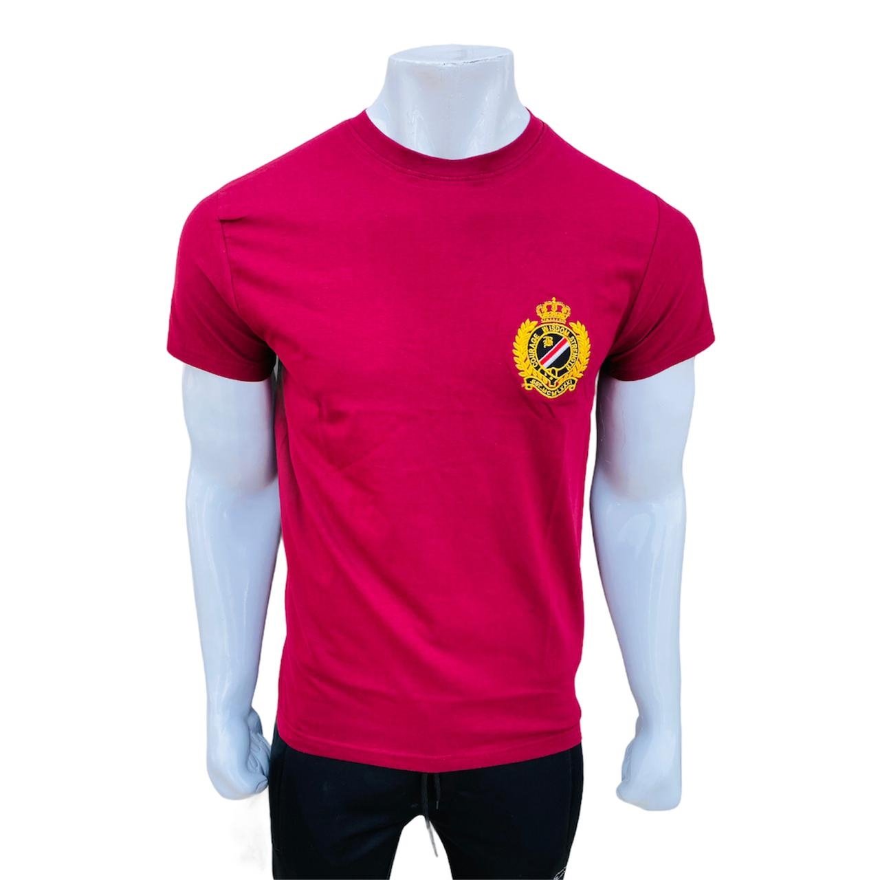 RL-C maroon slim fit T-Shirt (00138)