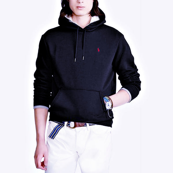 RL premium navy fur hoodie  pull-over  (00238)