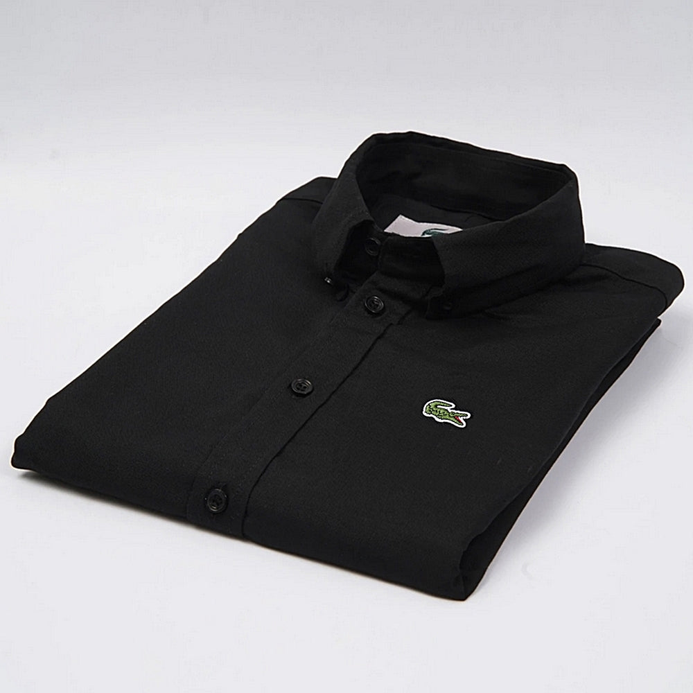 LCST basic  Emb black Oxford Shirt