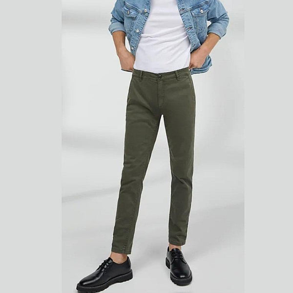 ZR textured olive green slim chino