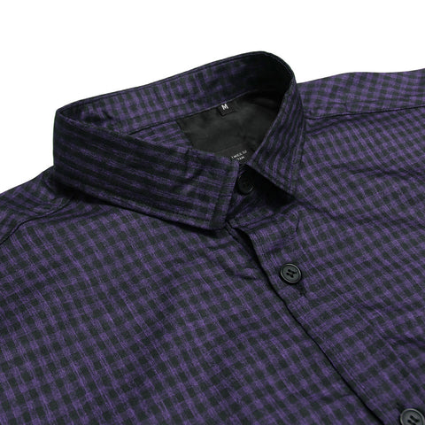 ZRA check purple casual shirt (00240)
