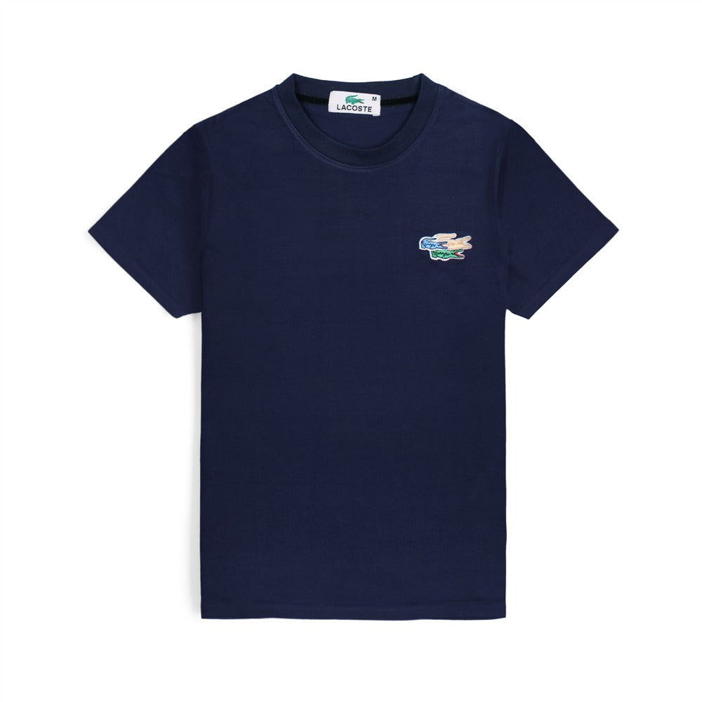 LCST tripple logo navy Imported soft cotton T-Shirt (00158)