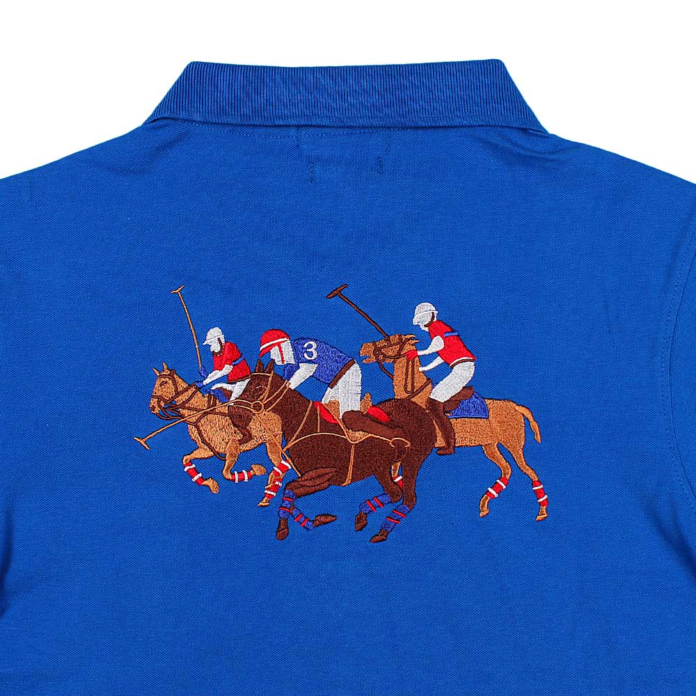 RL Tripple pony royal blue exclusive polo shirt (00247)