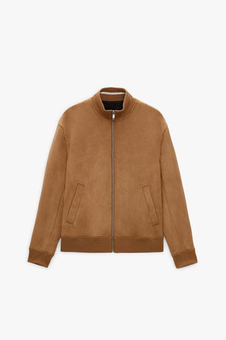 ZR suede mock neck mustard Jacket (00268)