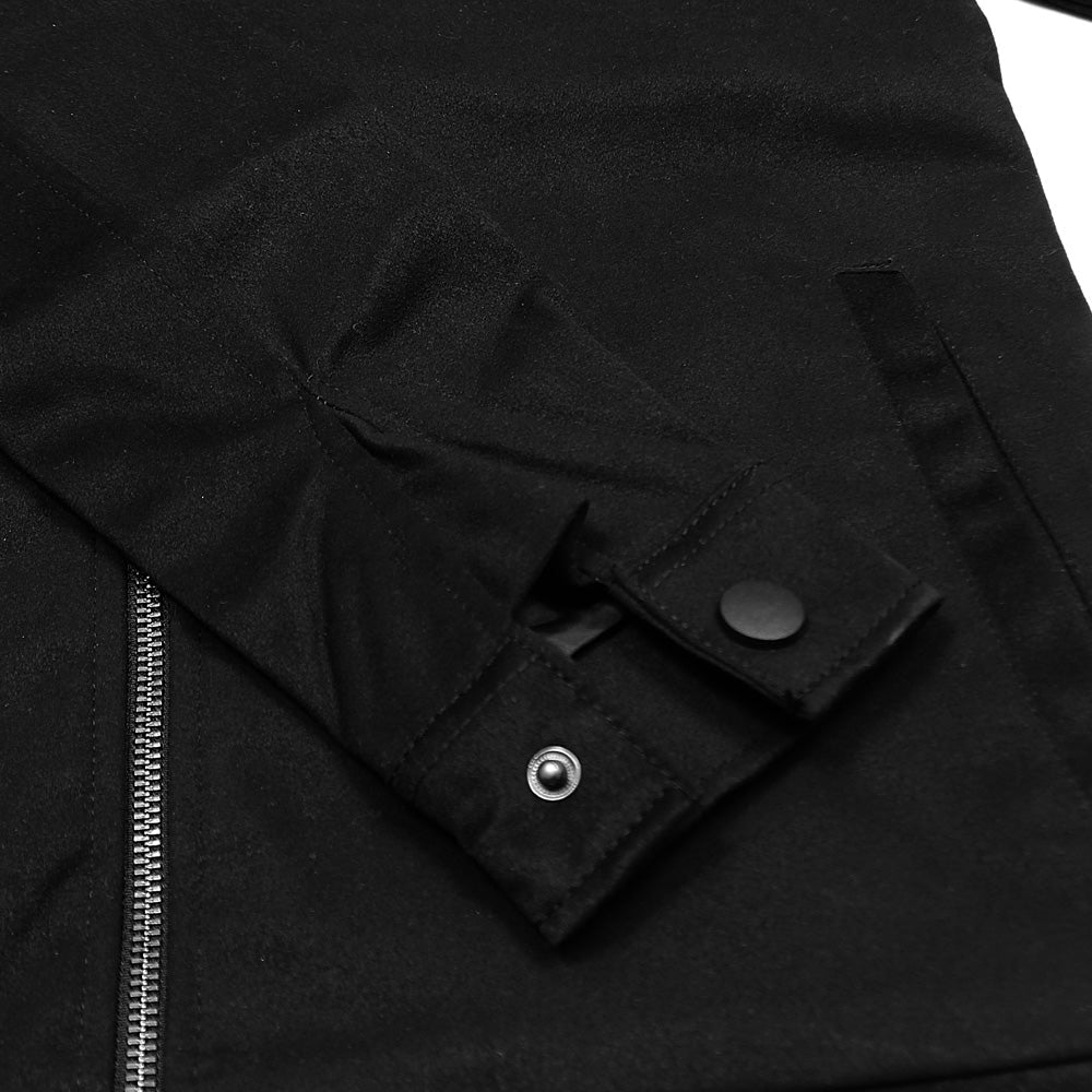 ZRA-plan suede black bomber jacket (00218)