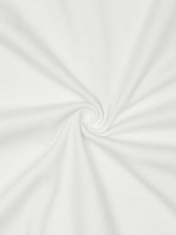 ZR white basic cotton regular sleeves T-Shirt (00313)