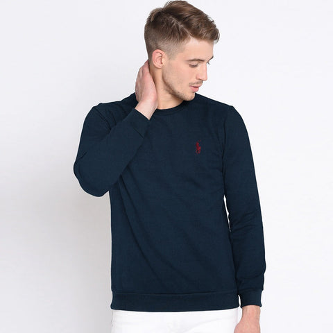 RL basic navy terry-sweatshirt (00223)