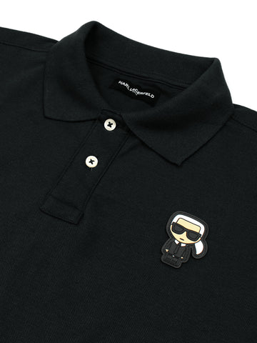 KARL soft cotton black polo shirt(00320)