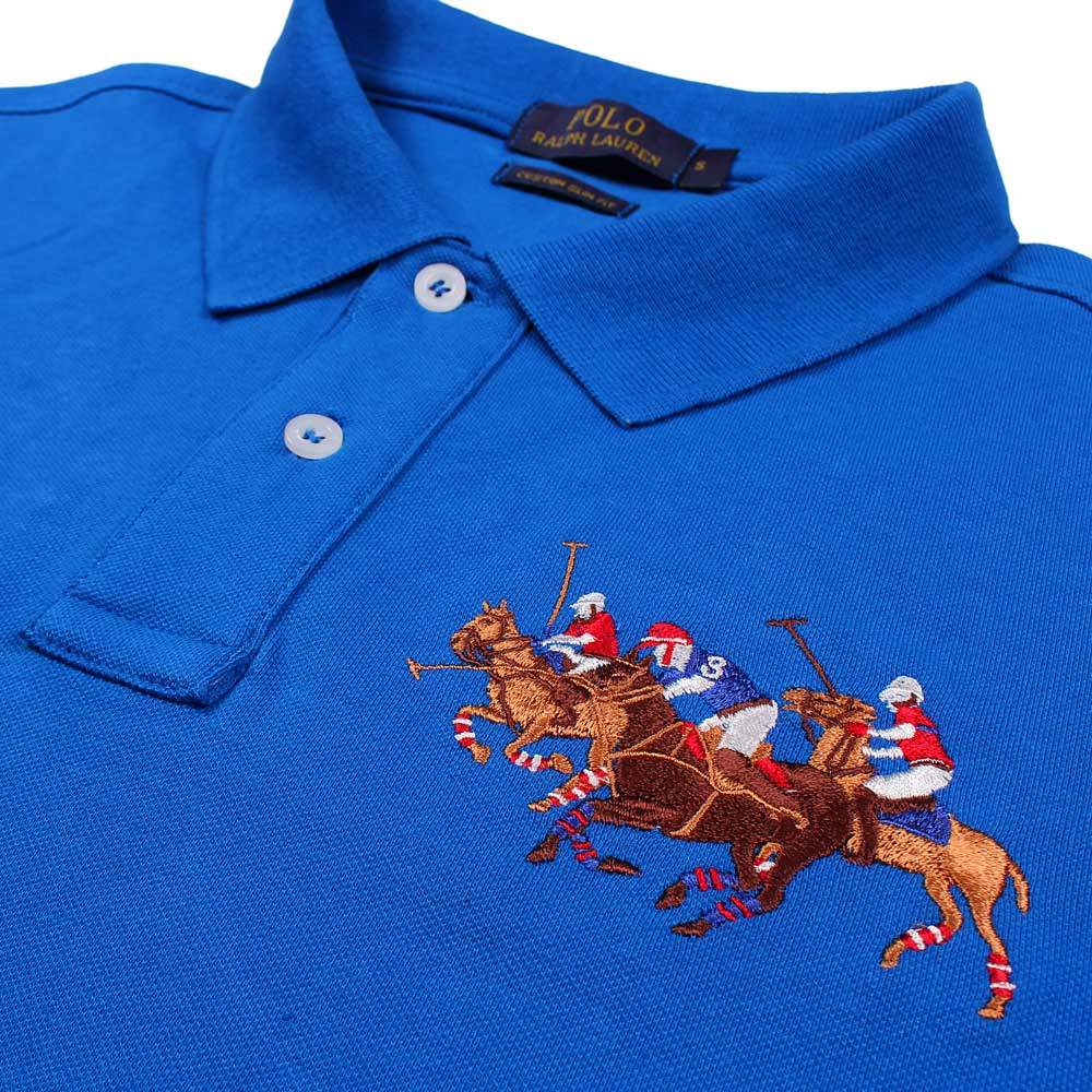 RL Tripple pony royal blue exclusive polo shirt (00247)