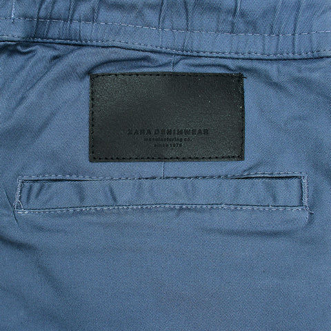 ZRA blue cotton strech cargo trousers (00260)