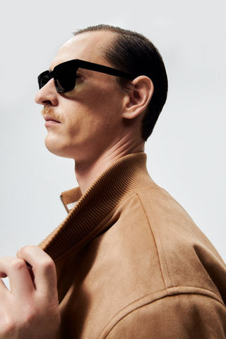 ZR suede mock neck mustard Jacket (00268)
