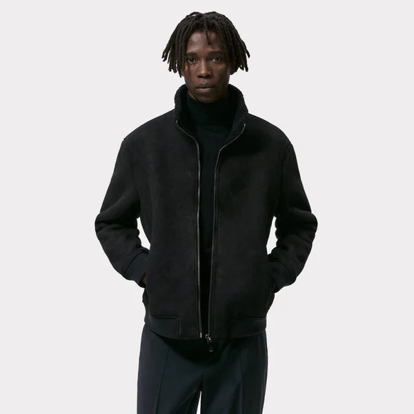 ZR Suede fur inside black jacket (00274)