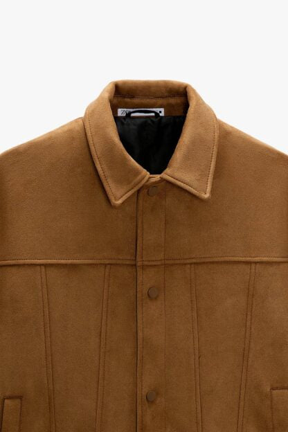 ZR Suede collar mustard jacket (00273)