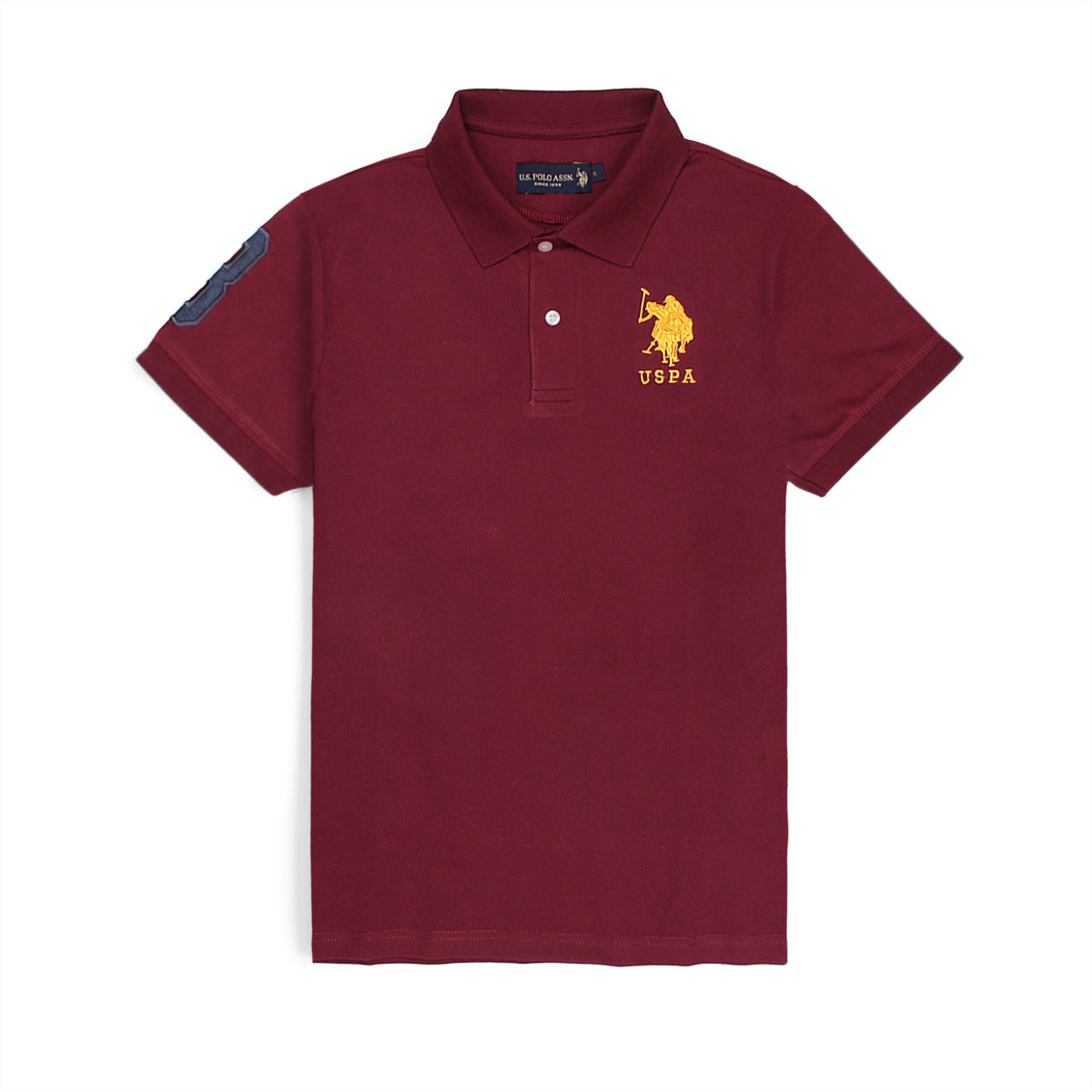 USPOLO basic big logo maroon exclusive polo shirt (00247)