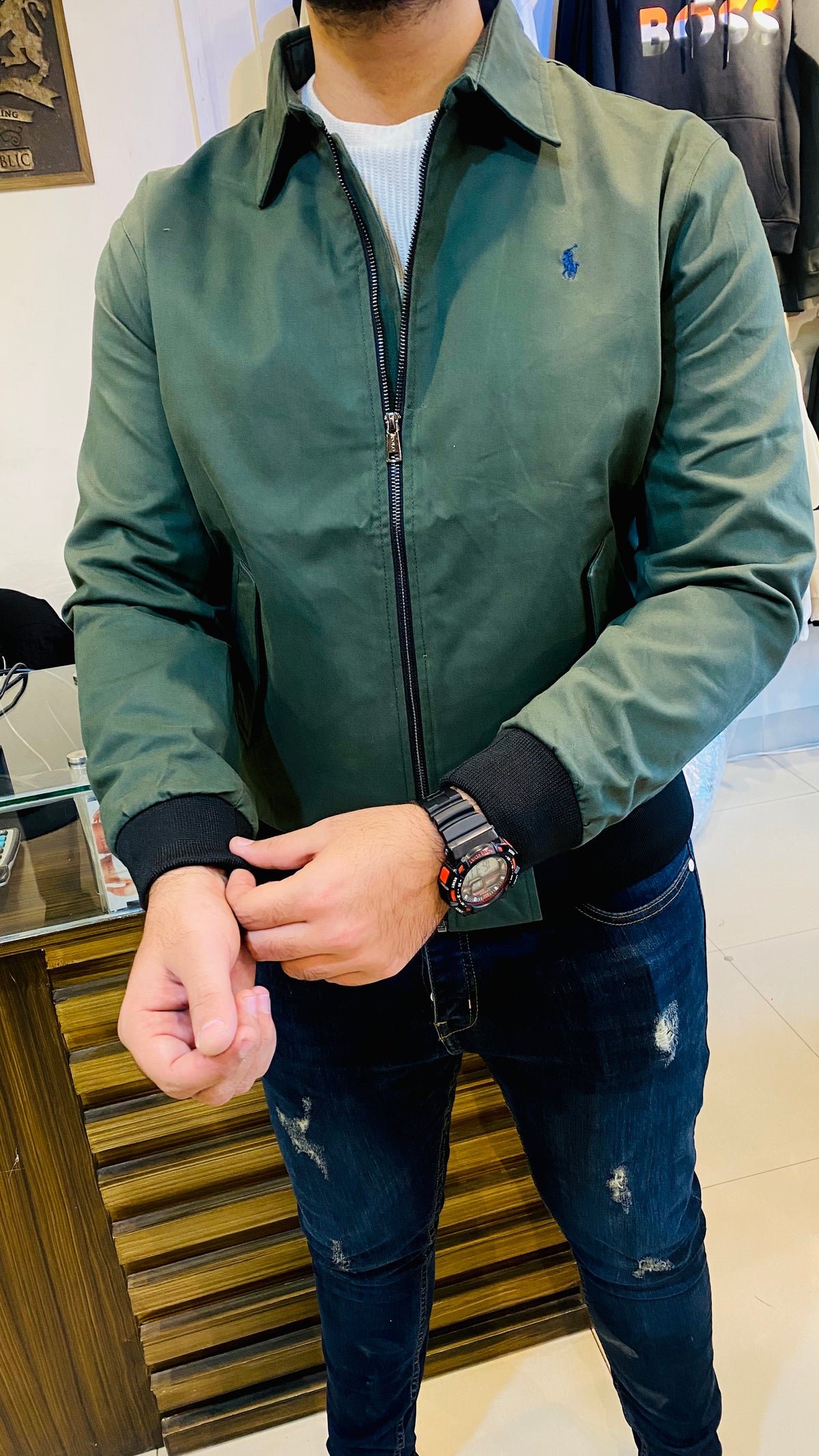 RL green cotton jacket (00279)