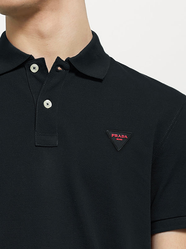 PRDA soft cotton black polo shirt(00320)