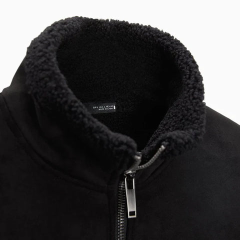 ZR Suede fur inside black jacket (00274)