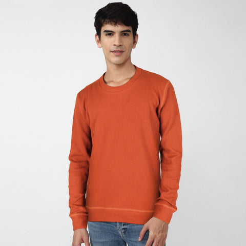 ZRA textured orange sweatshirt (00261)