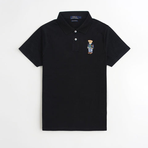 RL bear black exclusive polo shirt