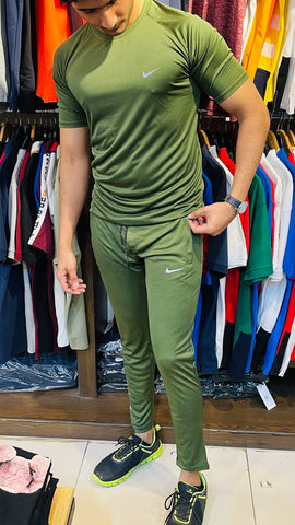 NIK 4-WAY STRETCH active wear green premium tracksuit (00311)