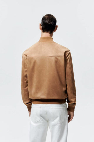 ZR suede mock neck mustard Jacket (00268)